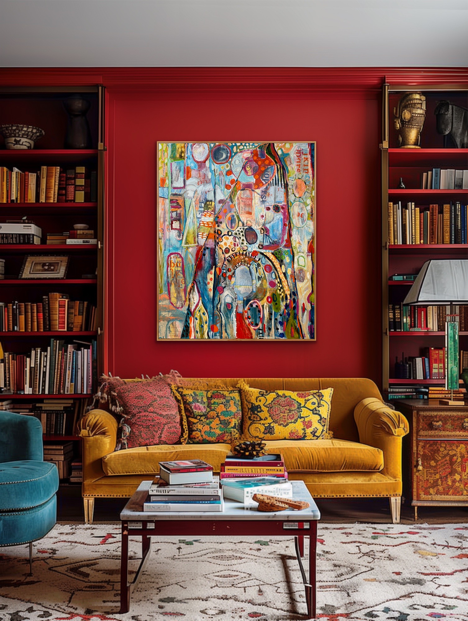 Joy Mackey artwork installed in an interior setting